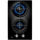 TEKA Encimera modular  CRISTAL MODULAR CGB LUX 30 2G AL NAT. 40228280, 2 zonas, Negro, Sin zona gigante
